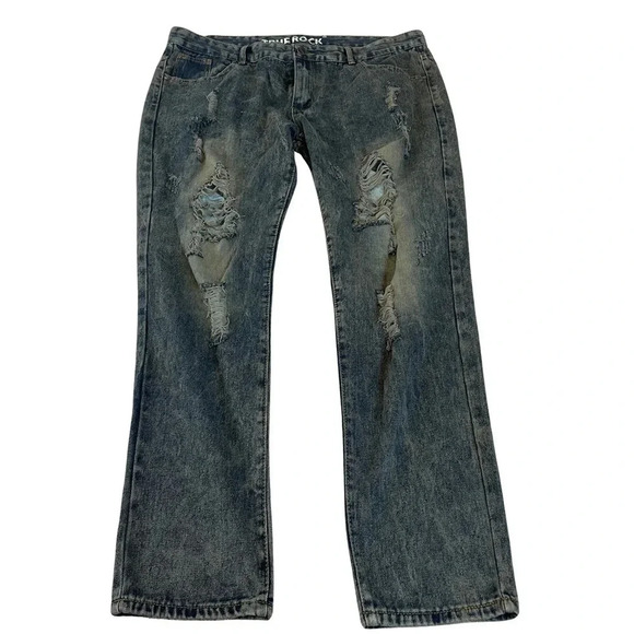 True Rock Highly Distressed Mens jeans • size 40 - Picture 1 of 4